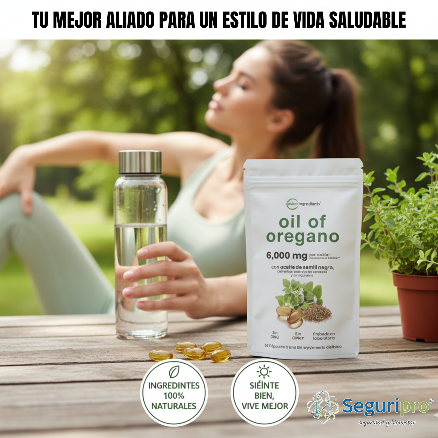 ACEITE DE OREGANO DE MICROINGREDIENTS + OBSEQUIO (10 parches quema grasa)